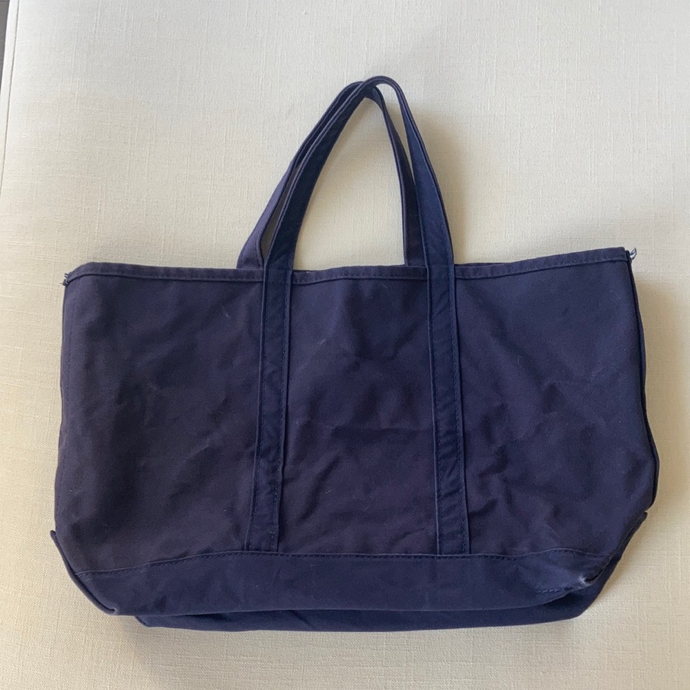 LL Bean Boat and Vintage Tote in Navy Blue